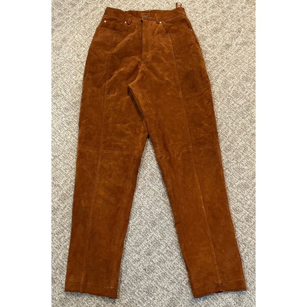 Vintage Boutique Europa Brown High Waisted  Leather Pants Size 6 Western Cowgirl